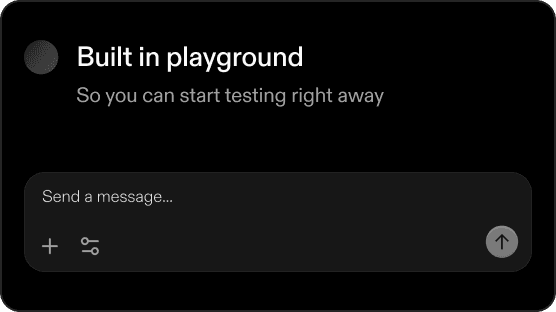 AI playground message box